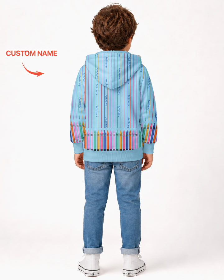 Sudadera con capucha y cremallera de bambú personalizada