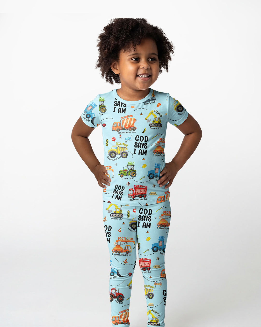 God Says I Am Bamboo Two Piece Short Sleeve Pajama Set