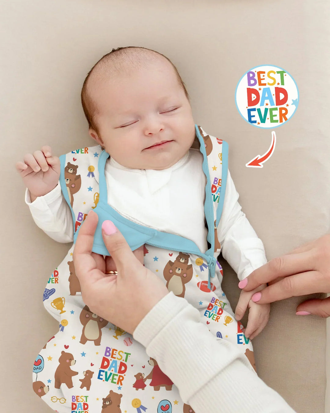 Best Daddy Bear Ever Family Matching Bamboo Sleep Bag