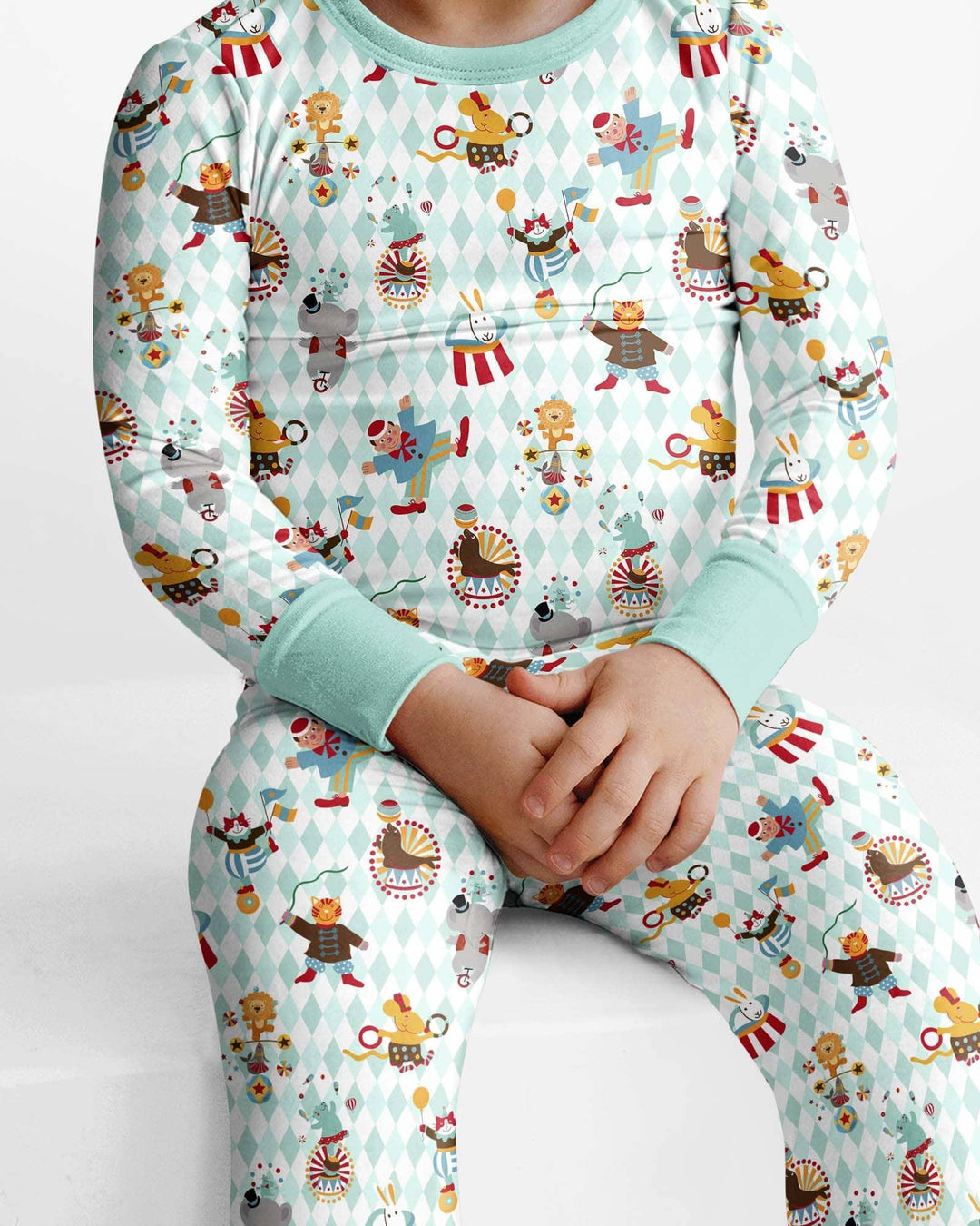 Circus Animal Bamboo Two Piece Long Sleeve Pajama Set