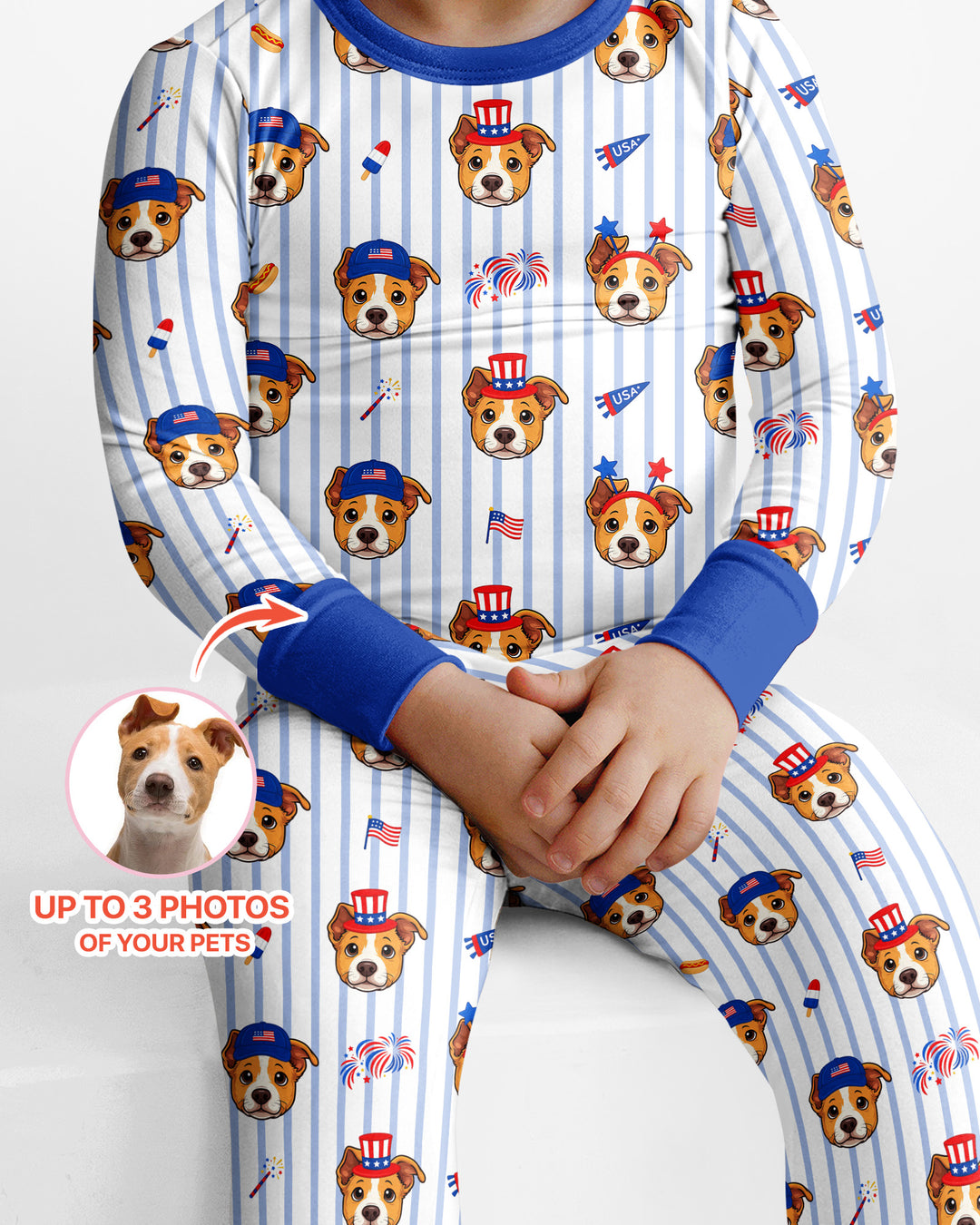Conjunto de pijama de dos piezas de bambú con mangas largas, plantilla PERSONALIZADA