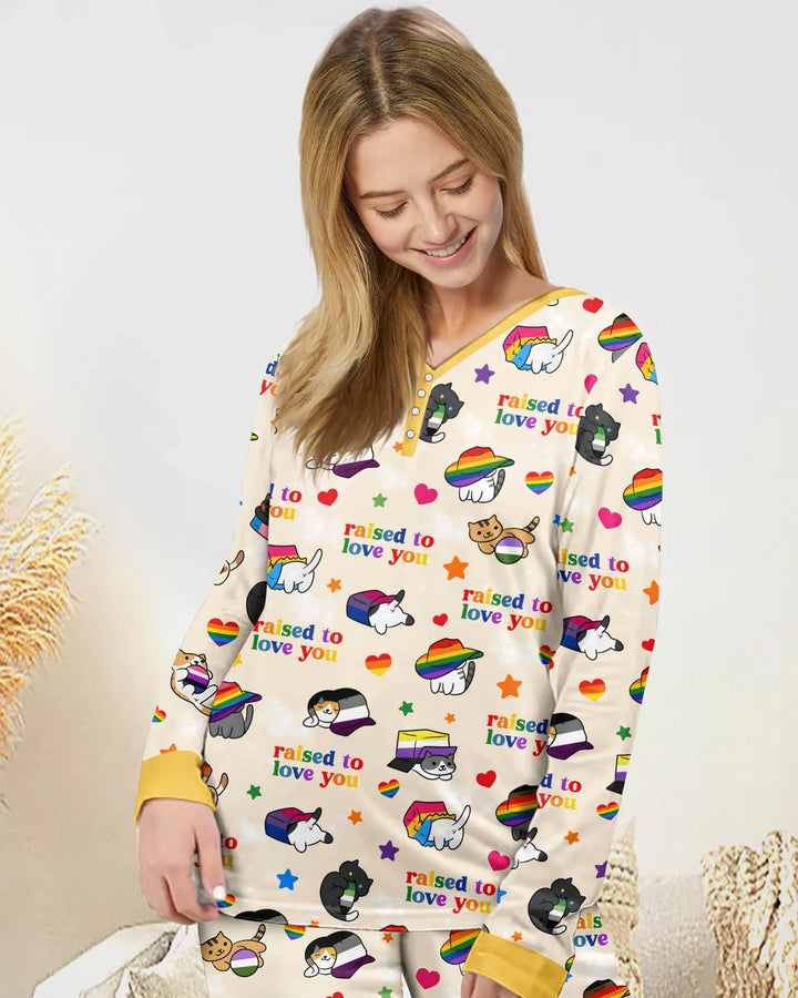 Plantilla de conjunto de pijama de mujer de bambú