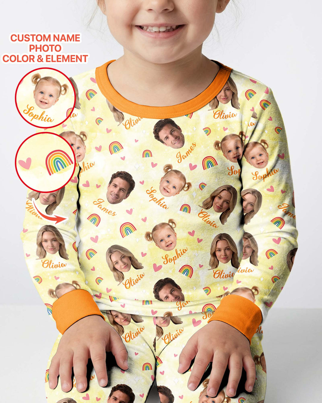 Personalized Family Matching Bamboo Two Piece Long Sleeve Pajama Set