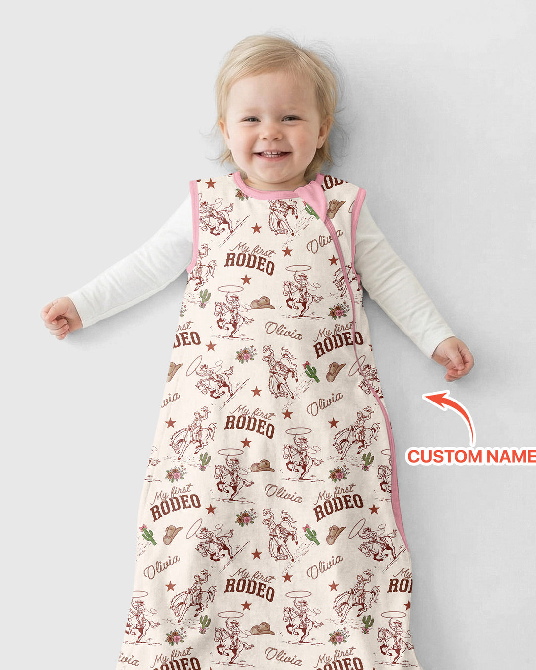 Custom Name First Rodeo Family Matching Bamboo Sleep Bag