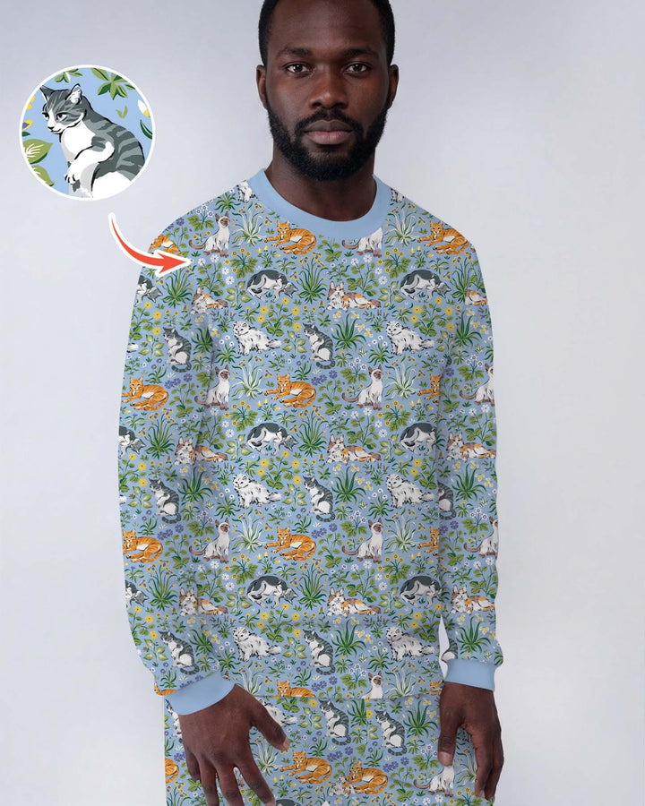 Kitten Garden Family Matching Men's Pajama Set