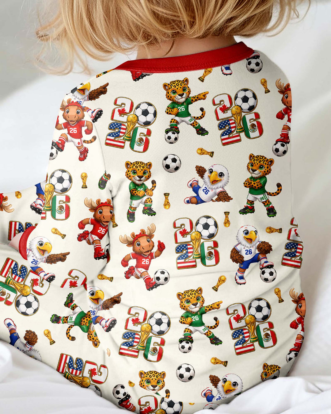 Cute Soccer Mascots USA CAN MEX Bamboo Convertible Zippy