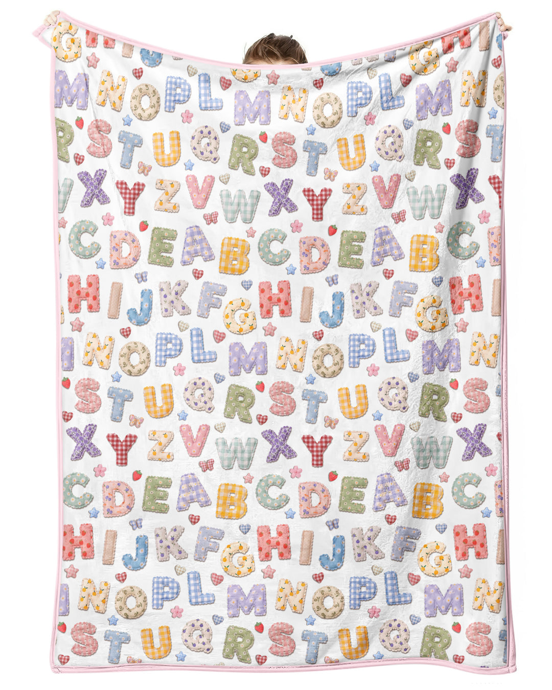 Fabric Alphabet Letters Bamboo Blanket