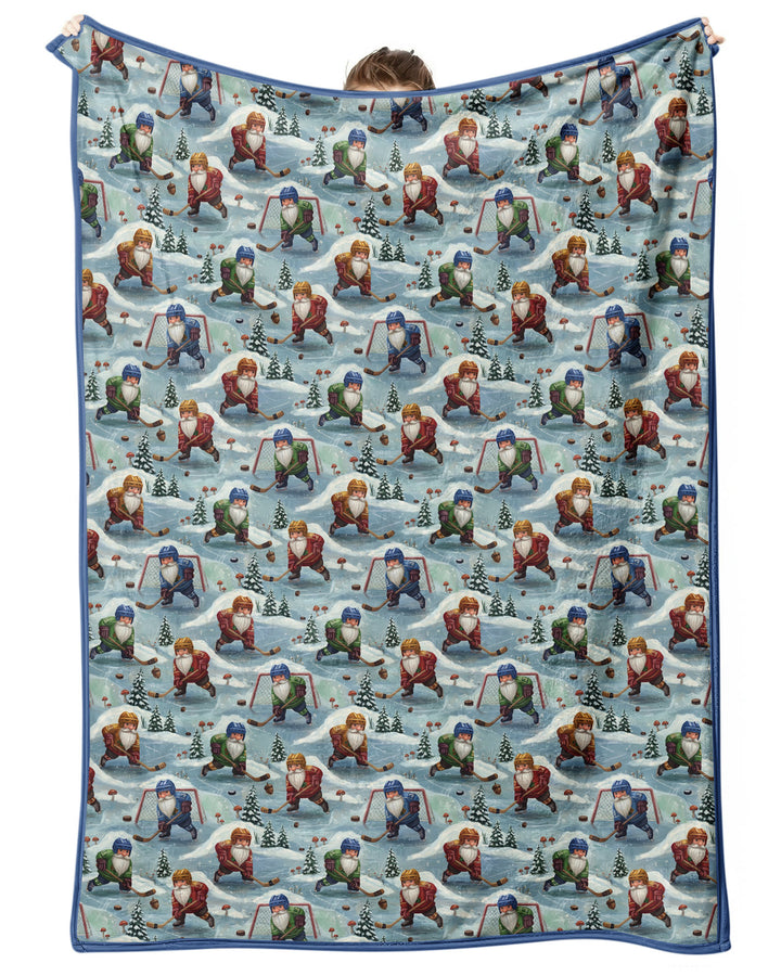 Hockey Gnomes on Ice Bamboo Blanket
