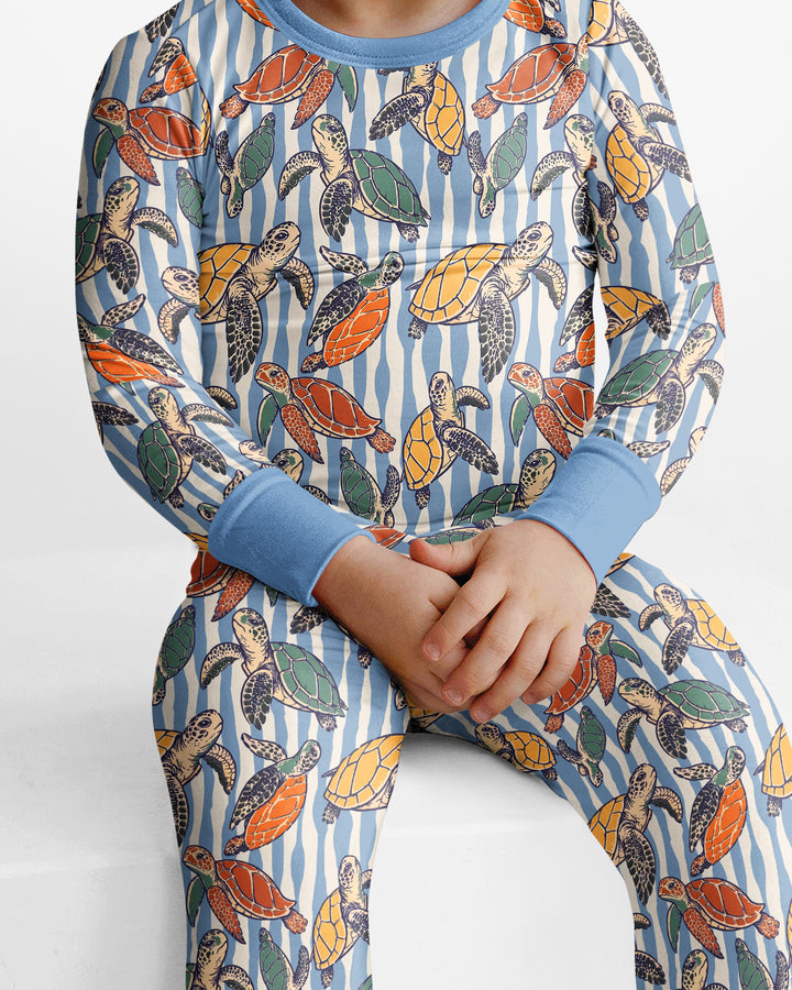 Conjunto de pijama de dos piezas de bambú de manga larga