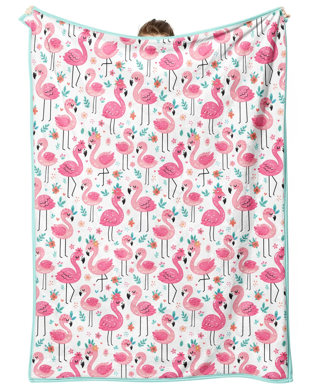 Hello Flamingo Bamboo Blanket
