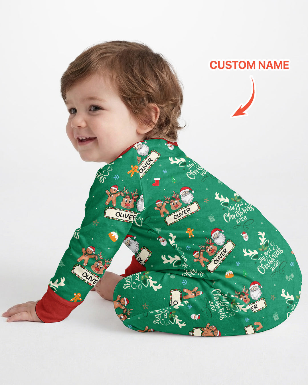 Custom Name Merry Christmas My Deer 2026 Bamboo Convertible Zippy
