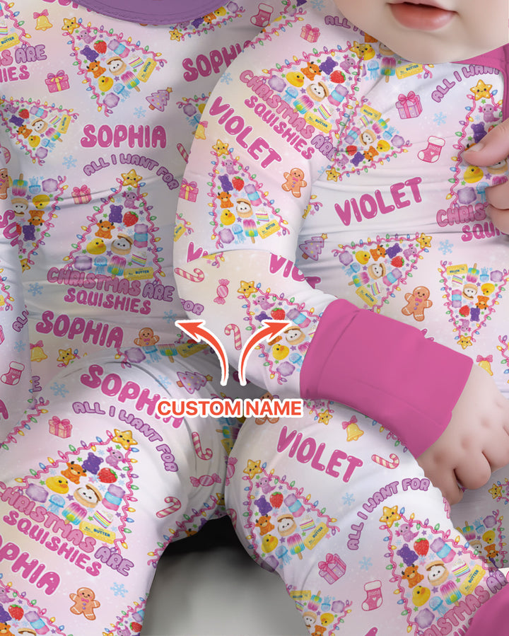 Custom Name All I Want For Christmas Are Squishies Bamboo Convertible Zippy
