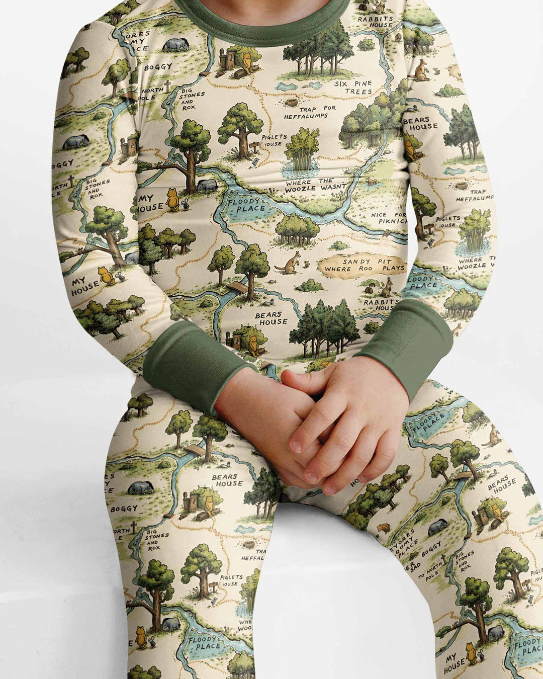 Conjunto de pijama de dos piezas de bambú con mangas largas, plantilla PERSONALIZADA