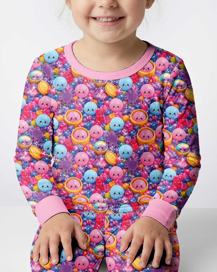 Conjunto de pijama de dos piezas de bambú con mangas largas, plantilla PERSONALIZADA