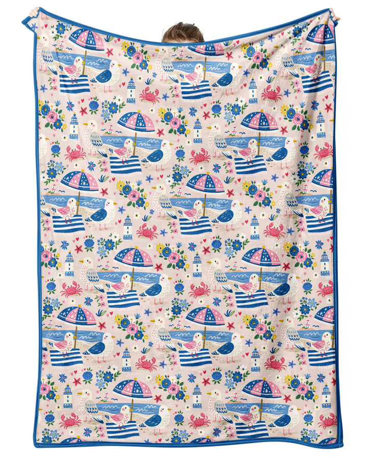 A Day At The Shore Bamboo Blanket