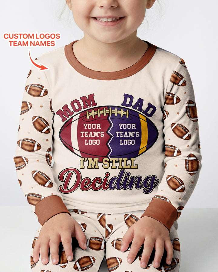 I'm Still Deciding House Divided - Upload Two Team Logo Bamboo Two Piece Long Sleeve Pajama Set