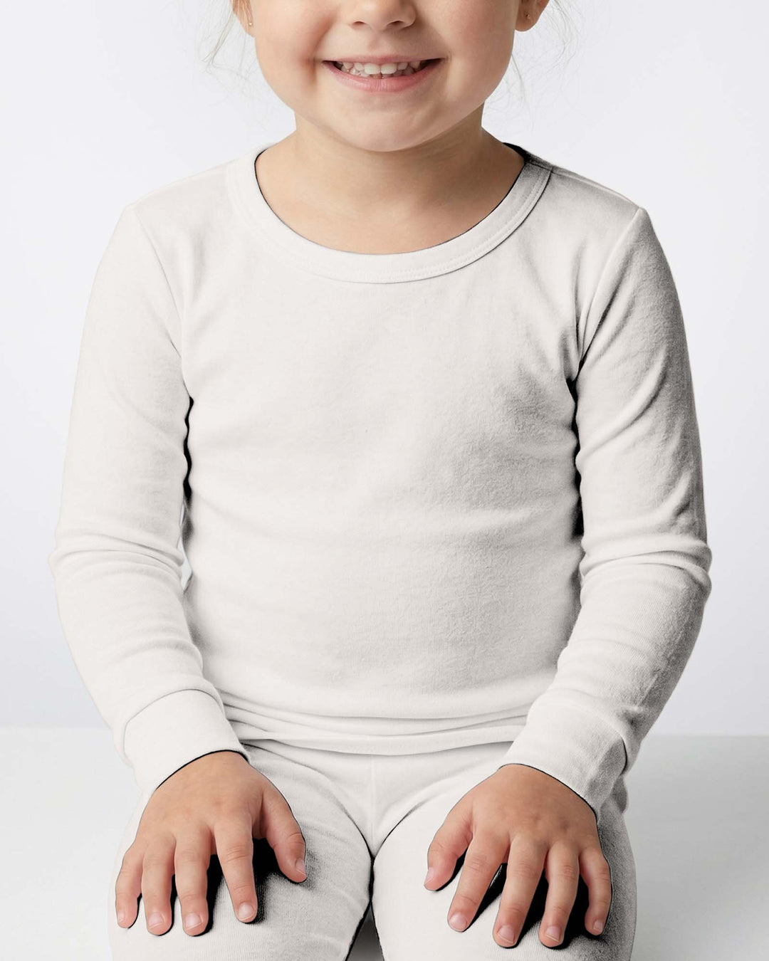Conjunto de pijama de dos piezas de bambú en blanco antiguo