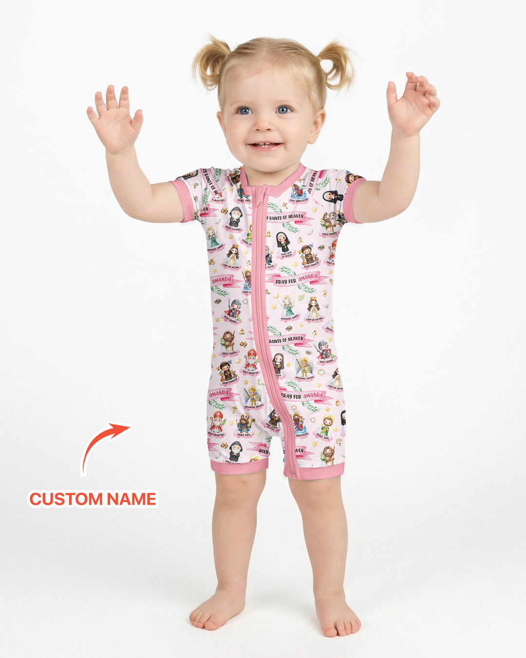 Holy Saints of Heaven Custom Name Bamboo Shorty Zippy