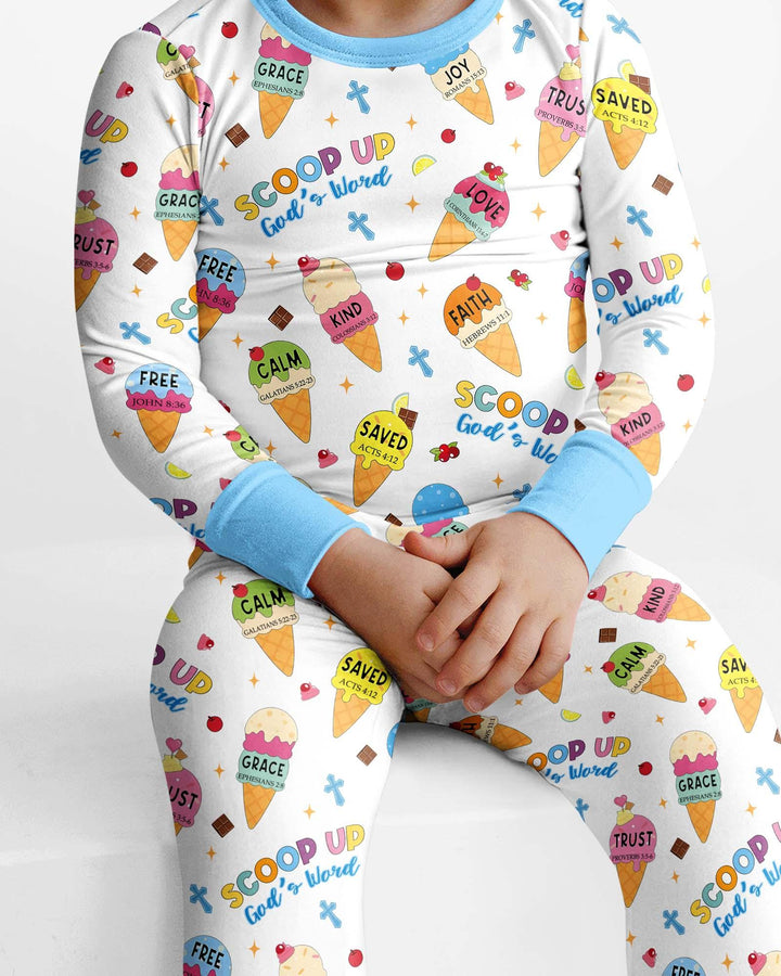 Conjunto de pijama de dos piezas de bambú de manga larga a juego Mini Mystic Family
