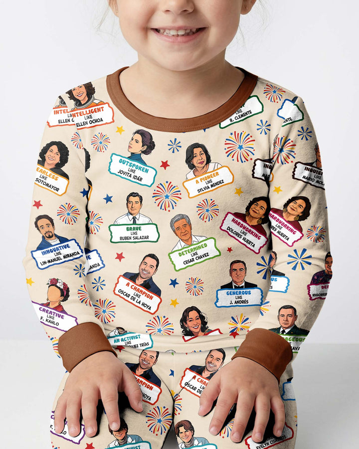 Famous Latin American Hispanic Heritage Bamboo Two Piece Long Sleeve Pajama Set