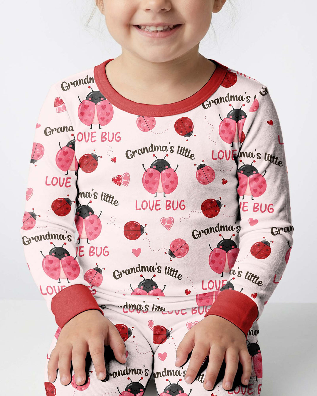 Grandma's Little Love Bug Bamboo Two Piece Long Sleeve Pajama Set