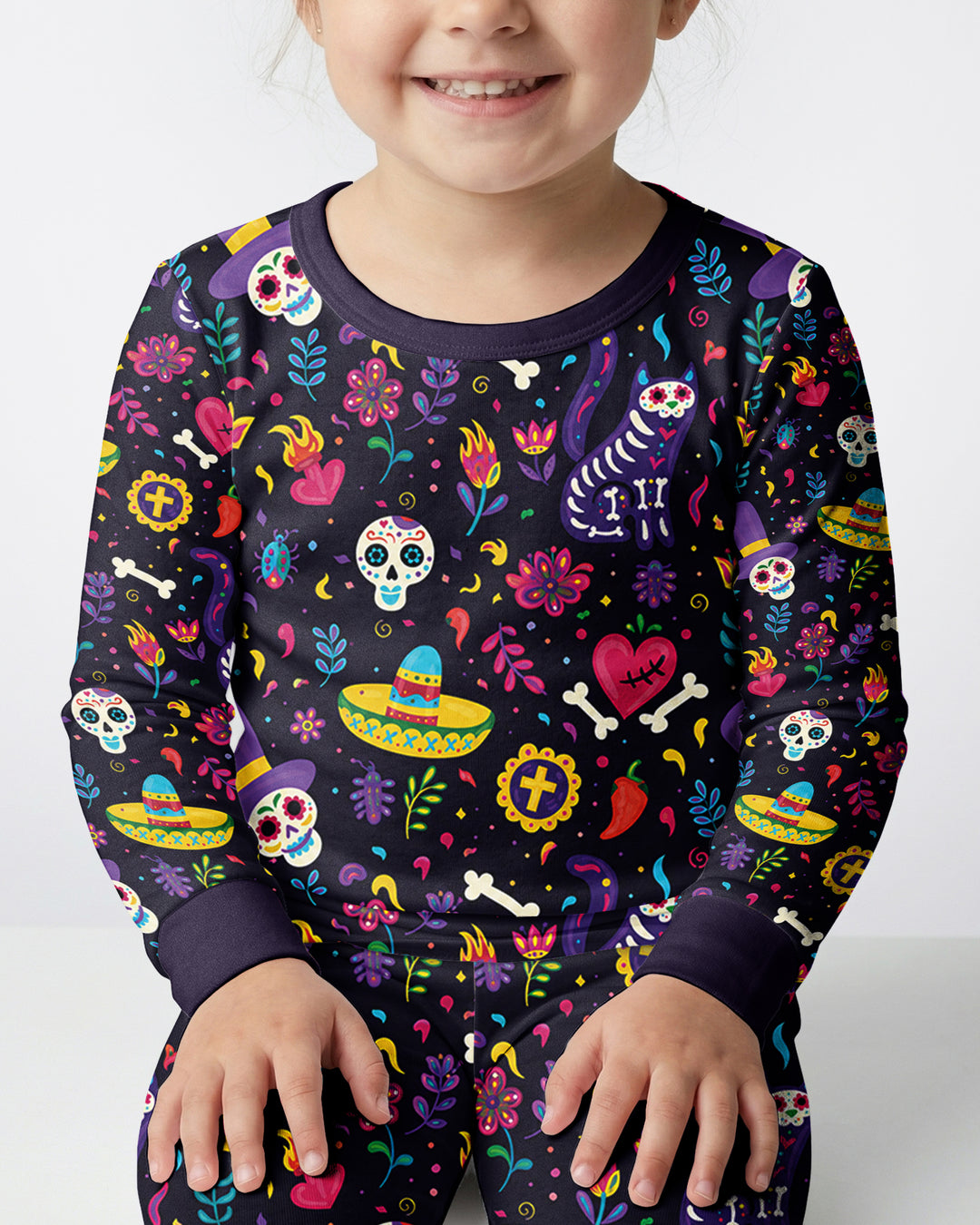 Conjunto de pijama de dos piezas de bambú con mangas largas, plantilla PERSONALIZADA