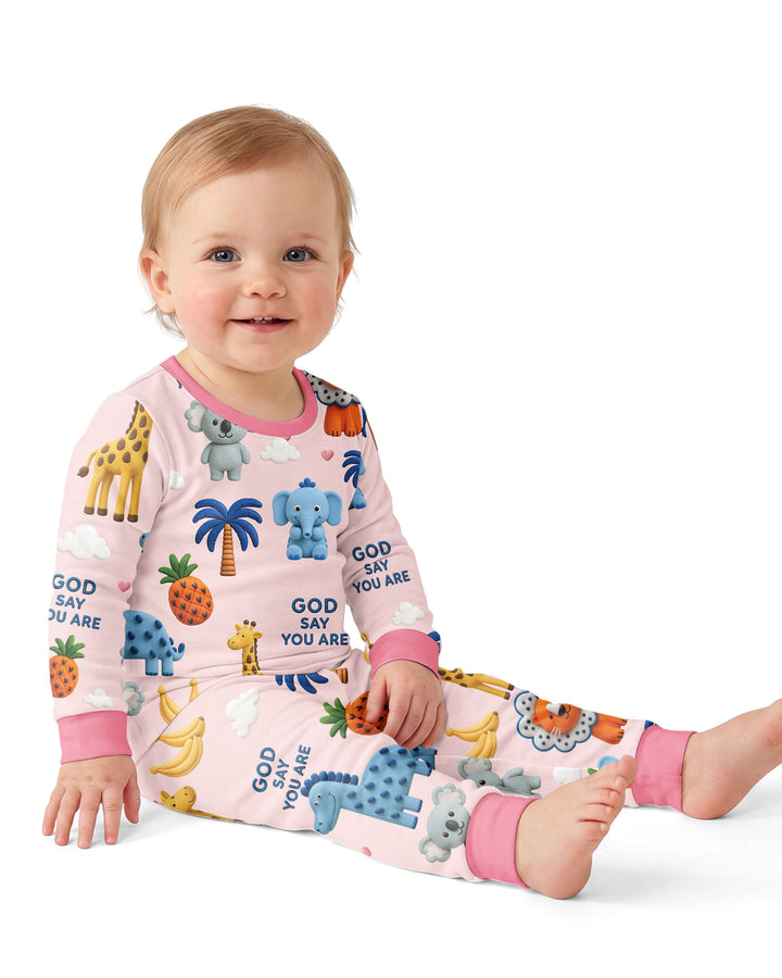 Little Blessings Bamboo Two Piece Long Sleeve Pajama Set