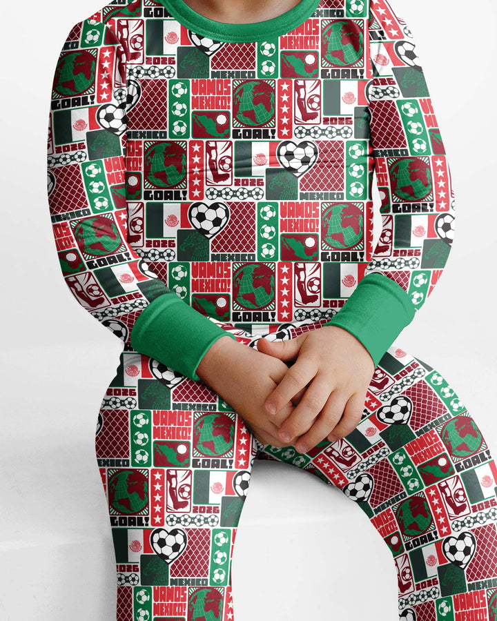 Conjunto de pijama de dos piezas de bambú de manga larga
