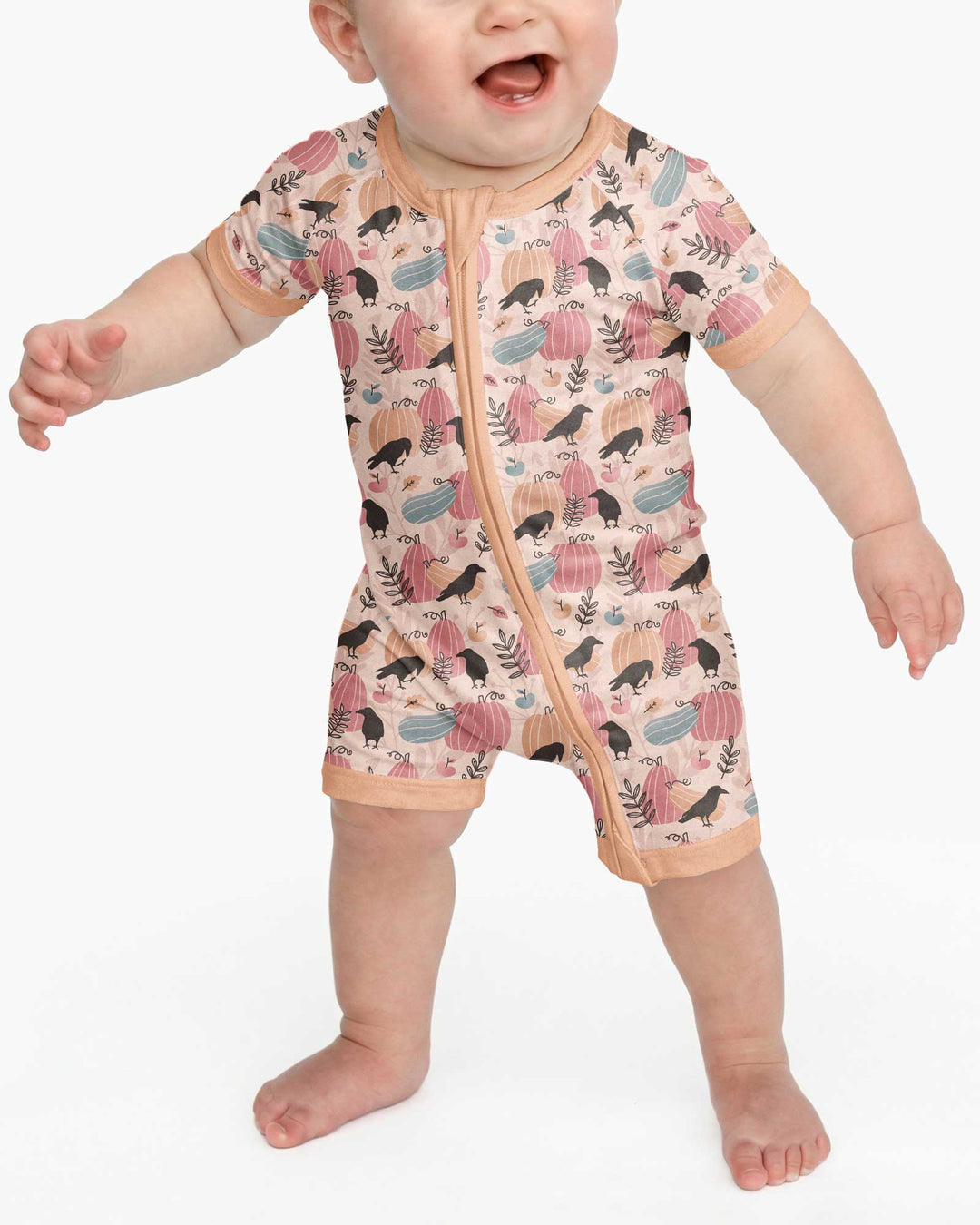 Pastel Pumpkin Patch Bamboo Shorty Zippy