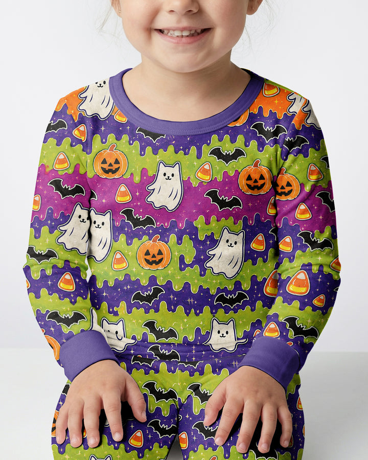 Spooky Slime Cuties Bamboo Two Piece Long Sleeve Pajama Set