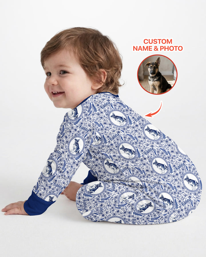 Custom Pet Photo Chinoiserie Garden Bamboo Convertible Zippy