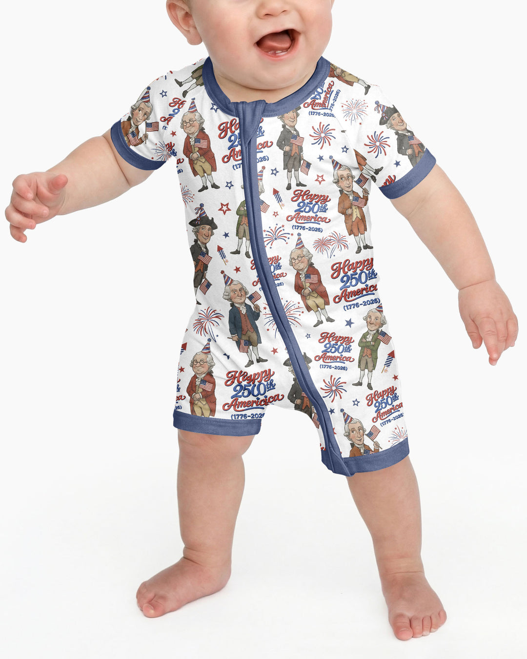Party Like It's 1776 Family Matching Bamboo Shorty Zippy