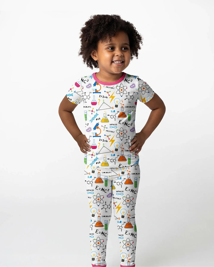 Science Explorer Family Matching Bamboo Two Piece Short Sleeve Pajama Set