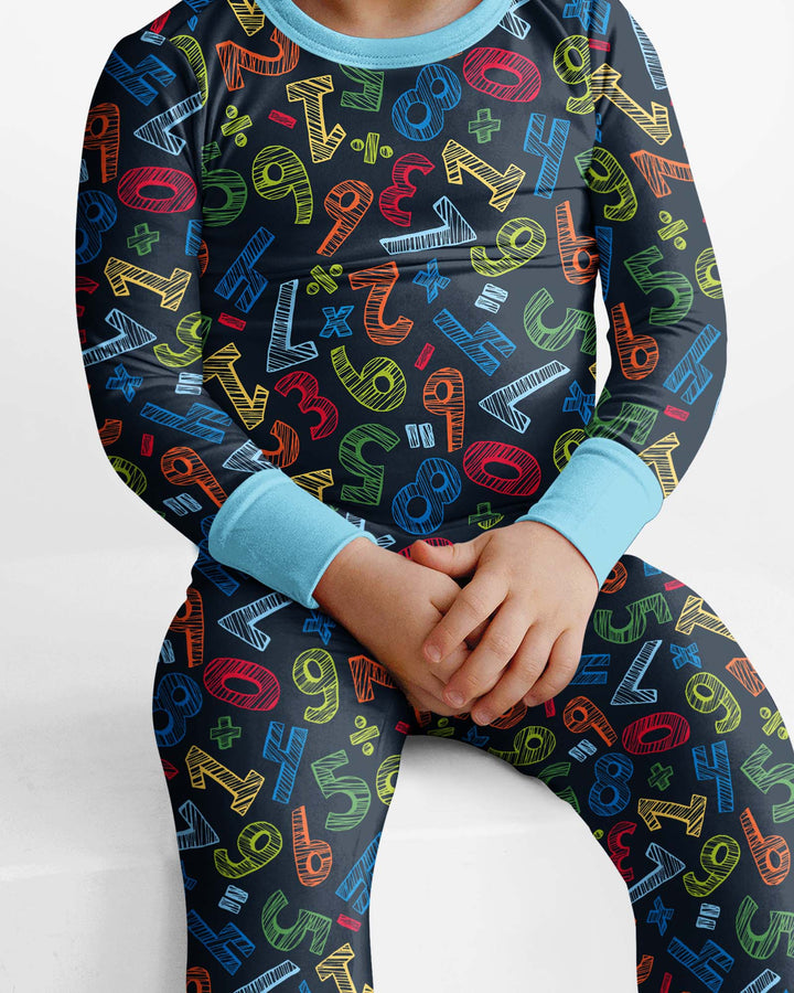 Math Doodles Bamboo Two Piece Long Sleeve Pajama Set