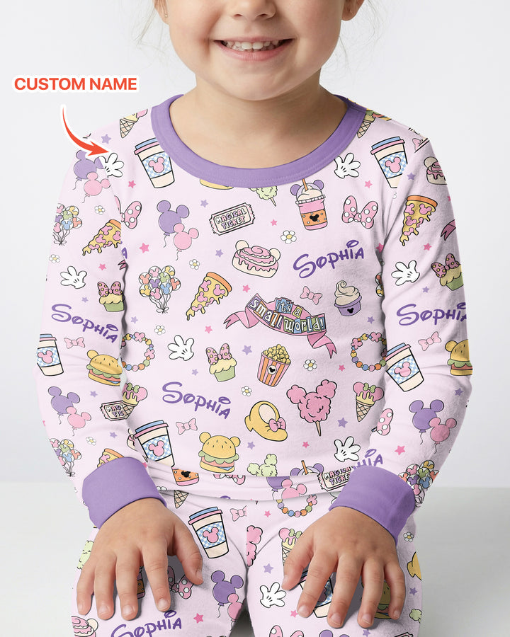 Custom Name Magical Trip Bamboo Two Piece Long Sleeve Pajama Set