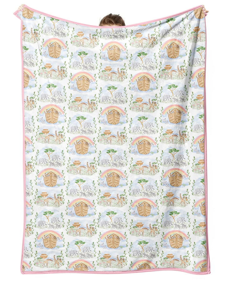 Noah And The Ark Bamboo Blanket