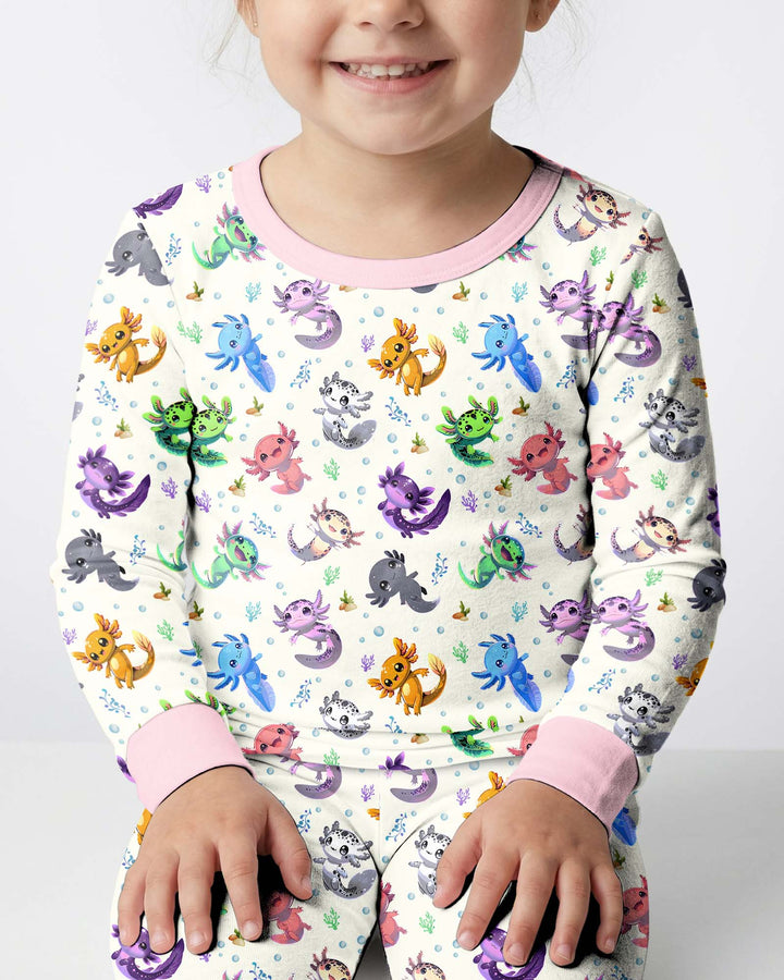Zweiteiliges Langarm-Pyjama-Set mit Sommerfrüchten