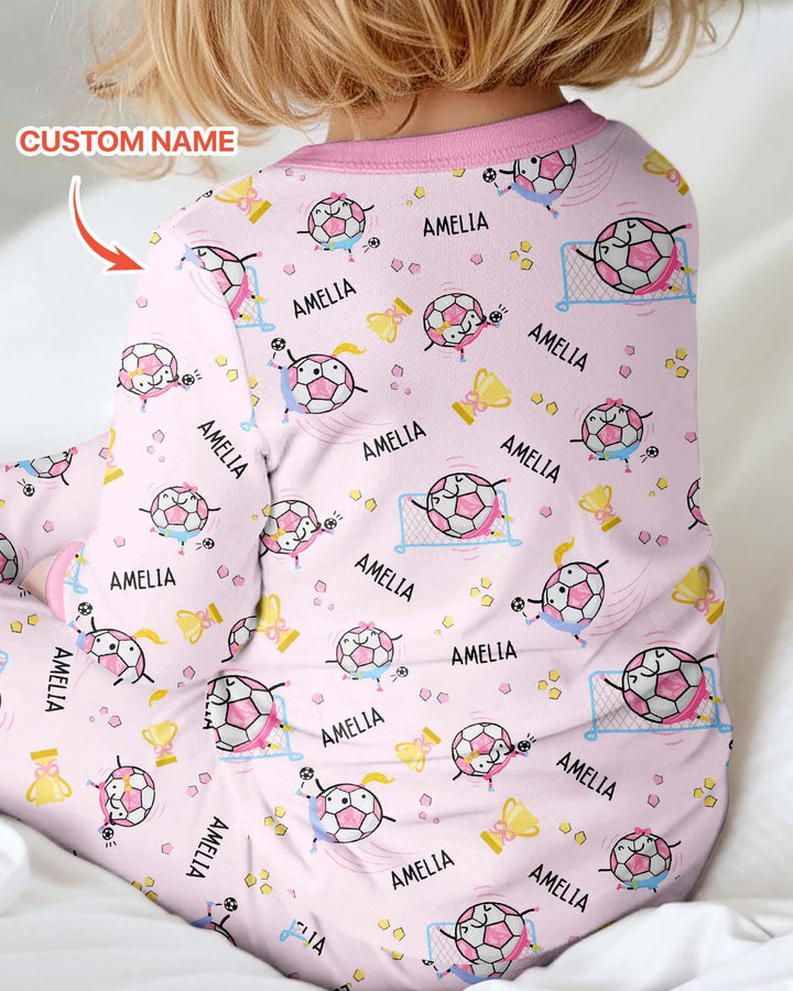 Mono convertible de bambú con cremallera a juego para padre e hijo de fútbol con nombre personalizado