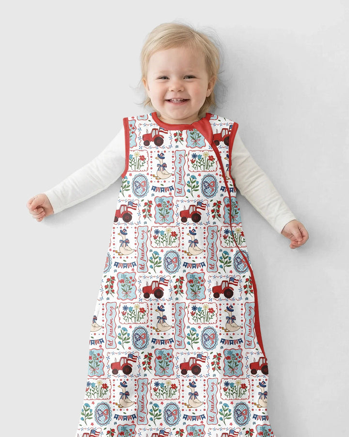 Patriotic USA Silly Goose Family Matching Bamboo Sleep Bag