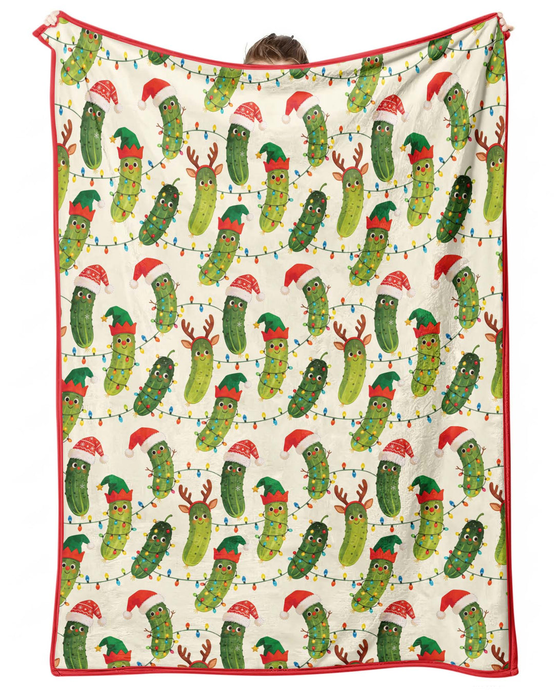 Cheerful Christmas Pickle Bamboo Blanket