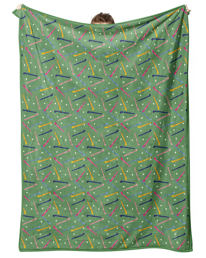 Field Hockey Fun Bamboo Blanket