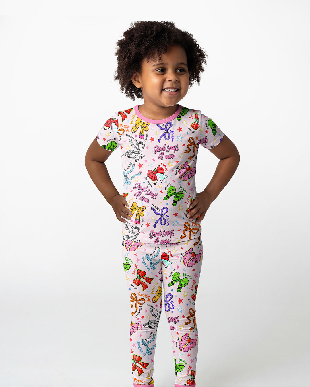 Zweiteiliges, kurzärmliges Pyjama-Set mit Marienkäfern