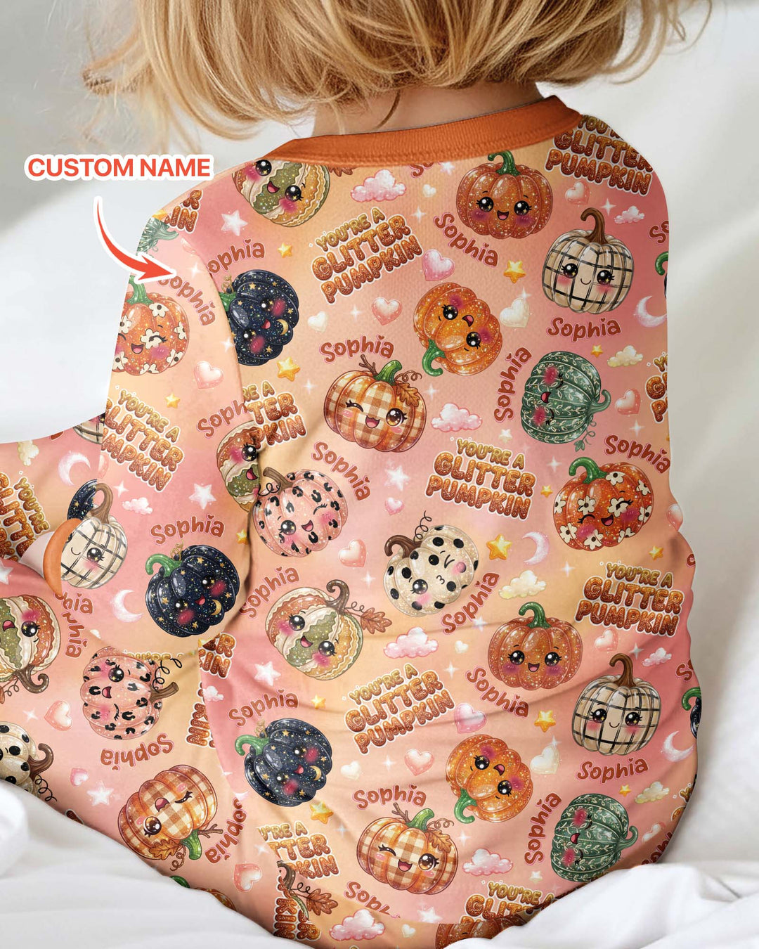 Custom Name You're A Glitter Pumpkin Bamboo Convertible Zippy