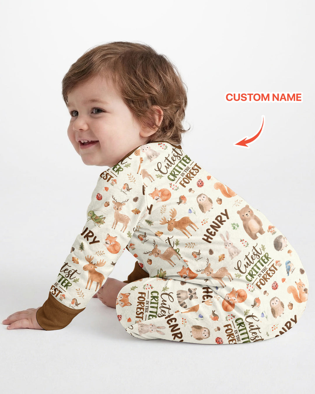 Custom Name Cutest Critter In The Forest Bamboo Convertible Zippy