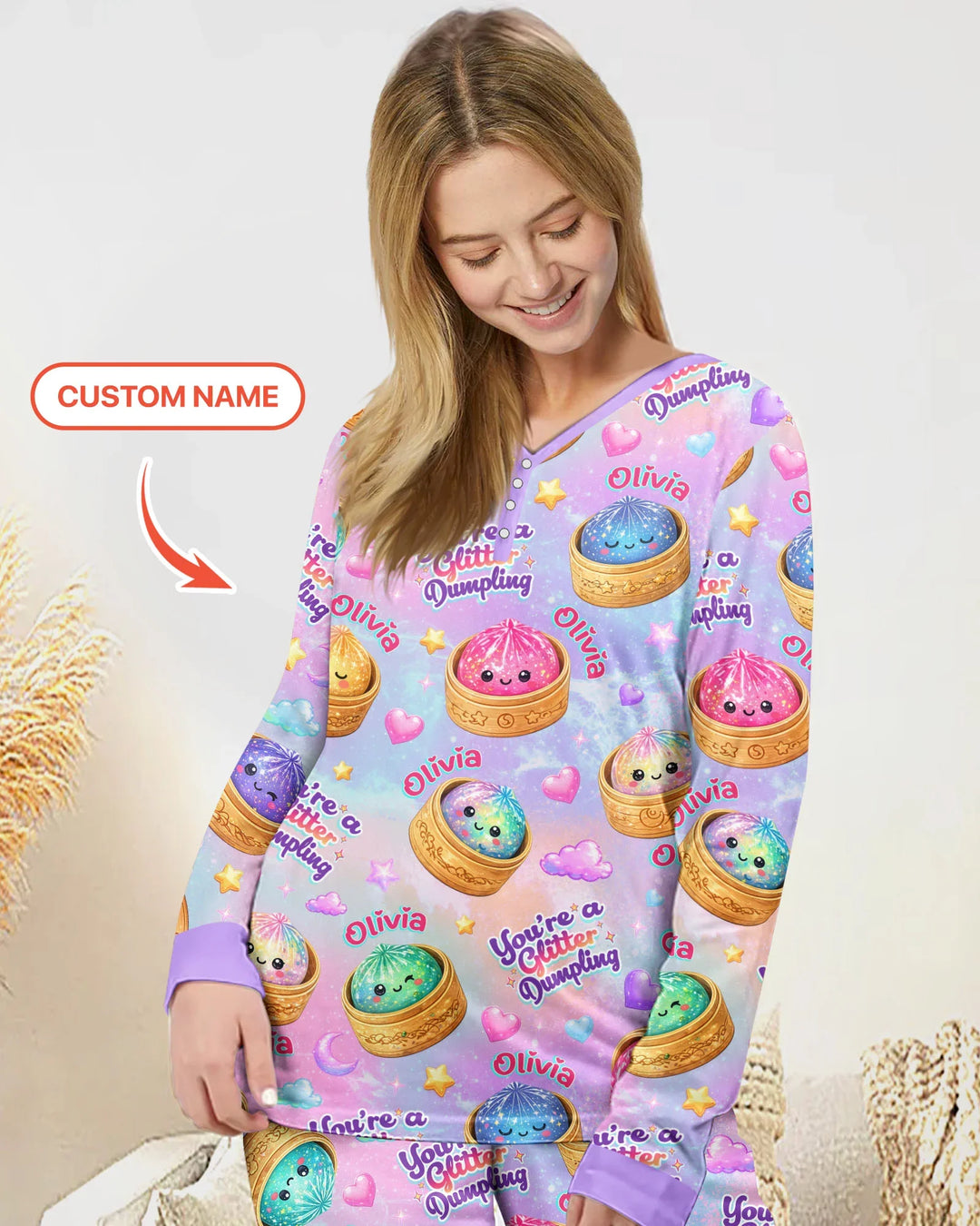 Vorlage Bambus Damen Pyjama Set