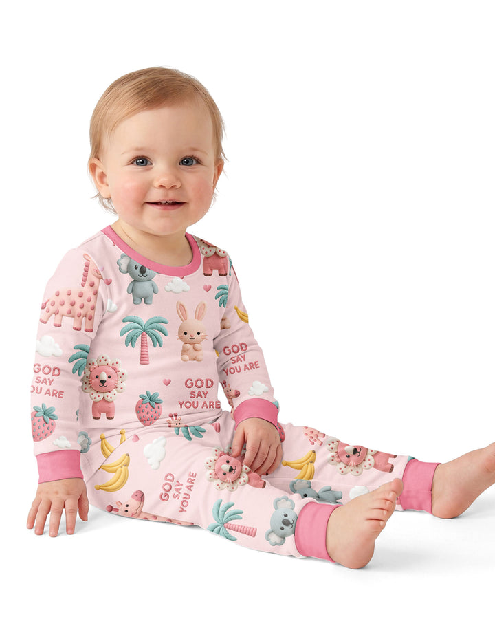 Little Blessings Bamboo Two Piece Long Sleeve Pajama Set
