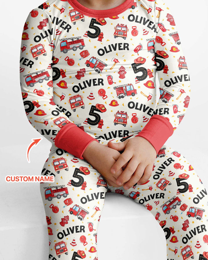 Conjunto de pijama de dos piezas de bambú con mangas largas, plantilla PERSONALIZADA