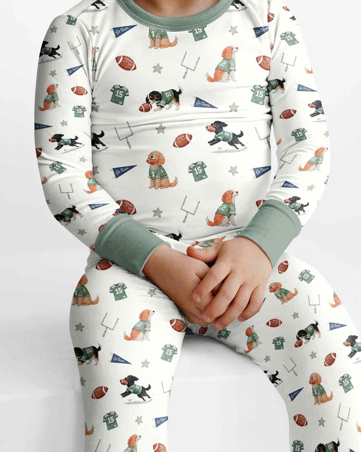 Conjunto de pijama de dos piezas de bambú con mangas largas, plantilla PERSONALIZADA