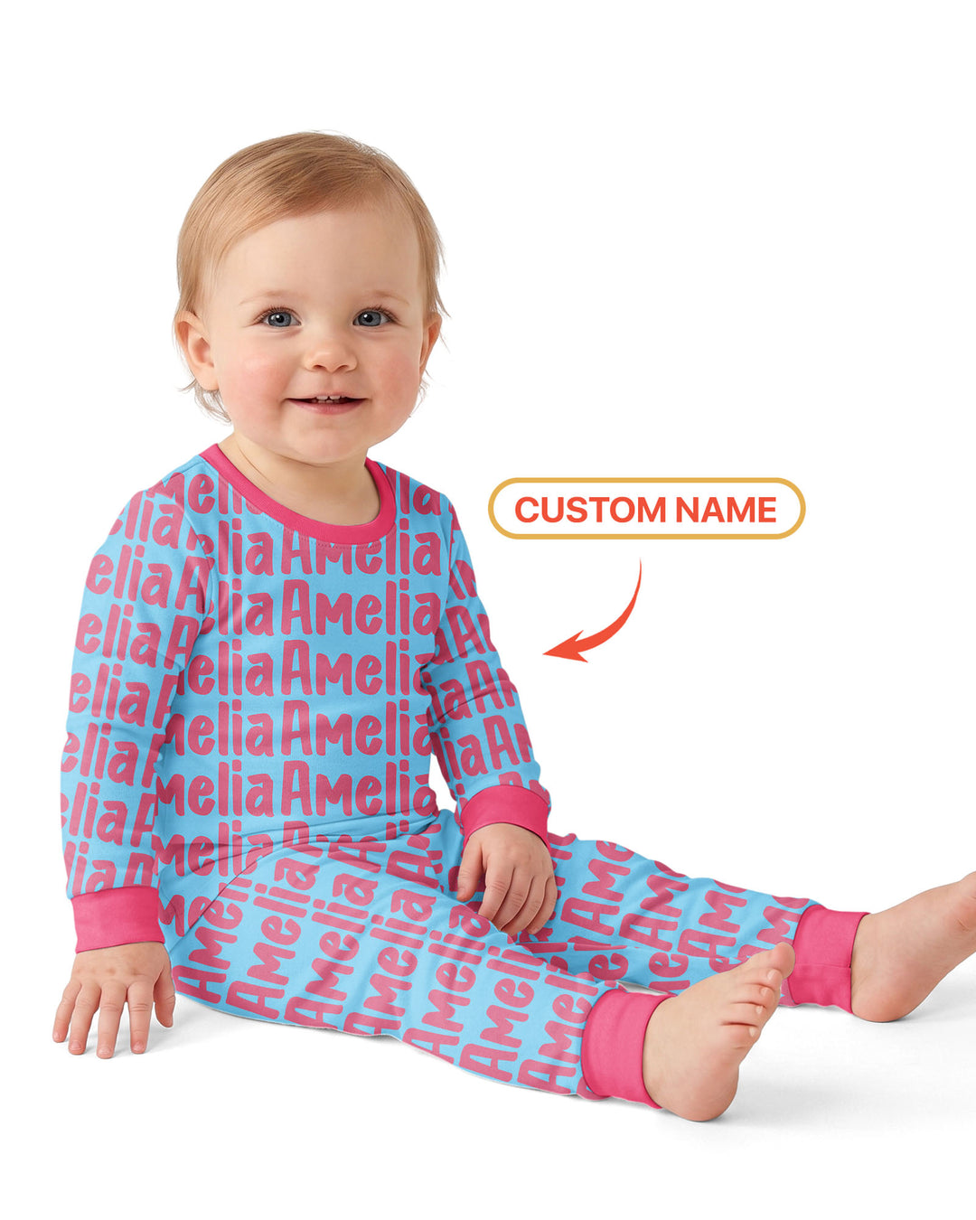 Little Letters Bamboo Two Piece Long Sleeve Pajama Set Bamboo Two Piece Long Sleeve Pajama Set
