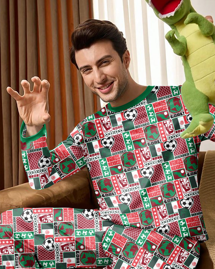 World Soccer Vamos Mexico Bamboo Men's Pajama Set